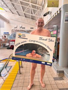 Extraordinary Weekend of Fundraising - Dave Underwood completed his 100km swim in Bridport